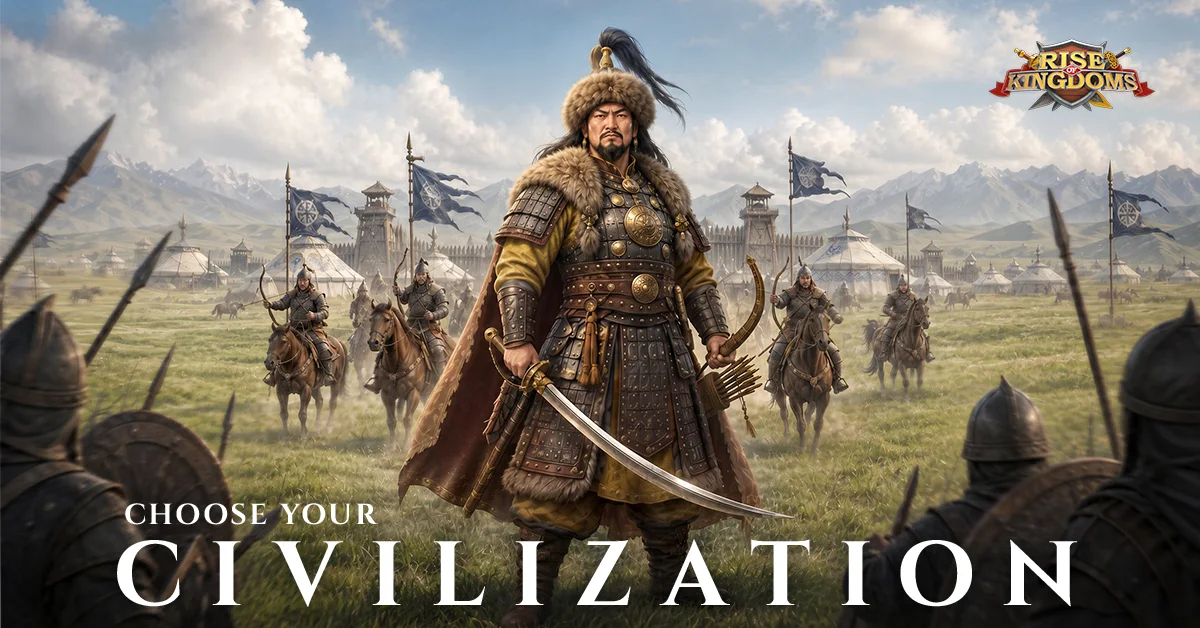 Official Rise of Kingdoms artwork used to illustrate the civilization guide